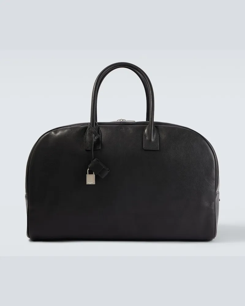 Saint Laurent Weekender Bowling aus Leder Schwarz