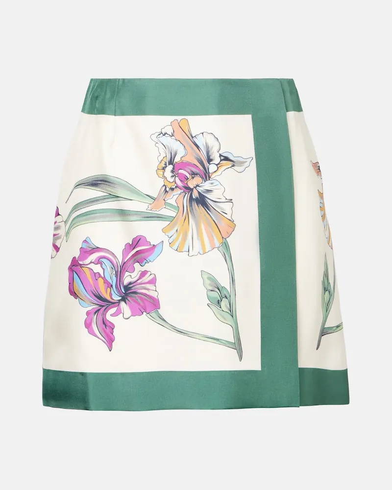 La DoubleJ Minirock Foulard aus Seide Multicolor