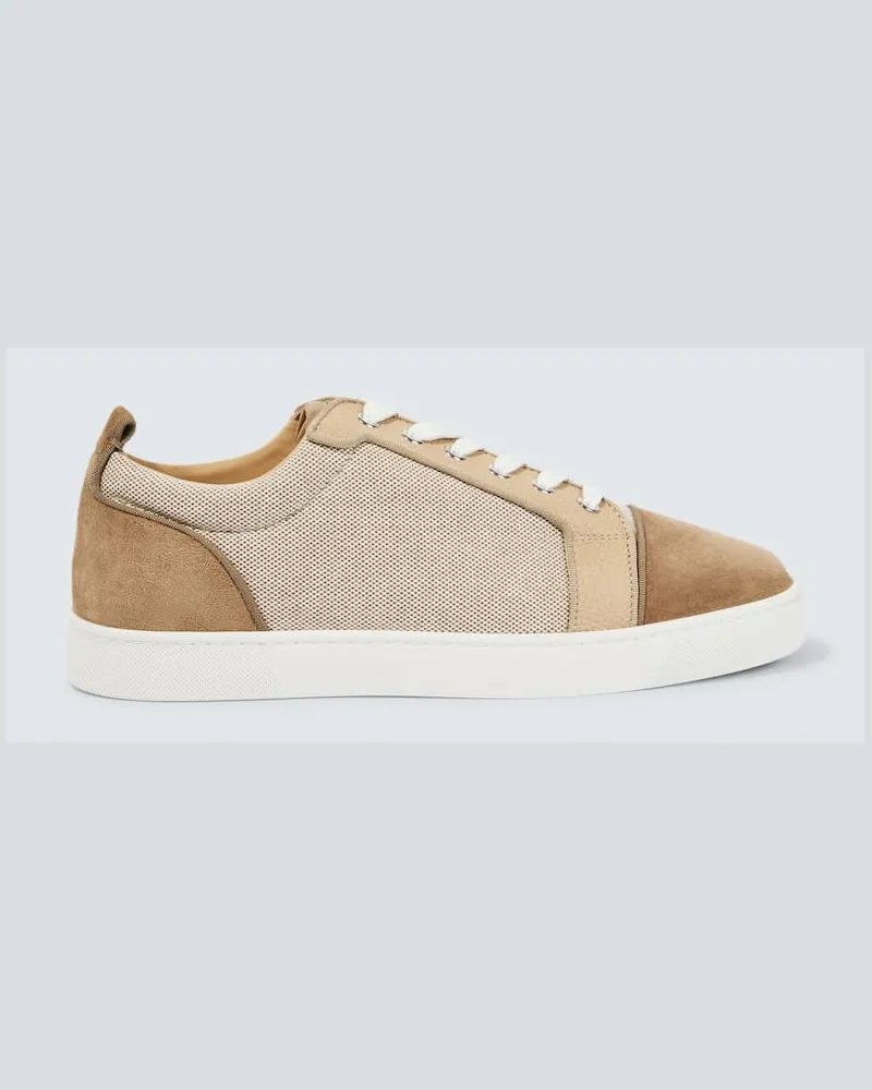 Christian Louboutin Sneakers Louis Junior mit Veloursleder Neutral
