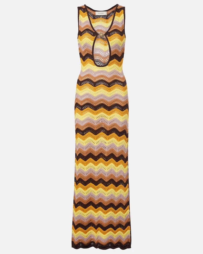 BANANHOT Maxikleid Charli aus Häkelstrick Multicolor