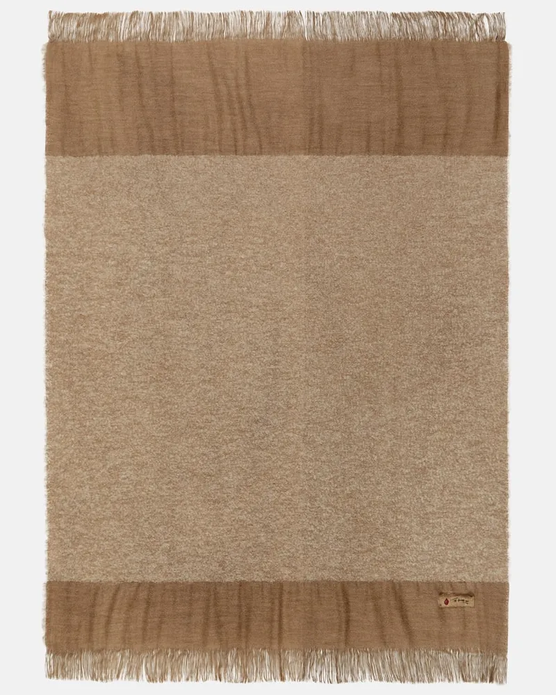 The House of Lyria Decke Rovere aus Wolle und Leinen Beige
