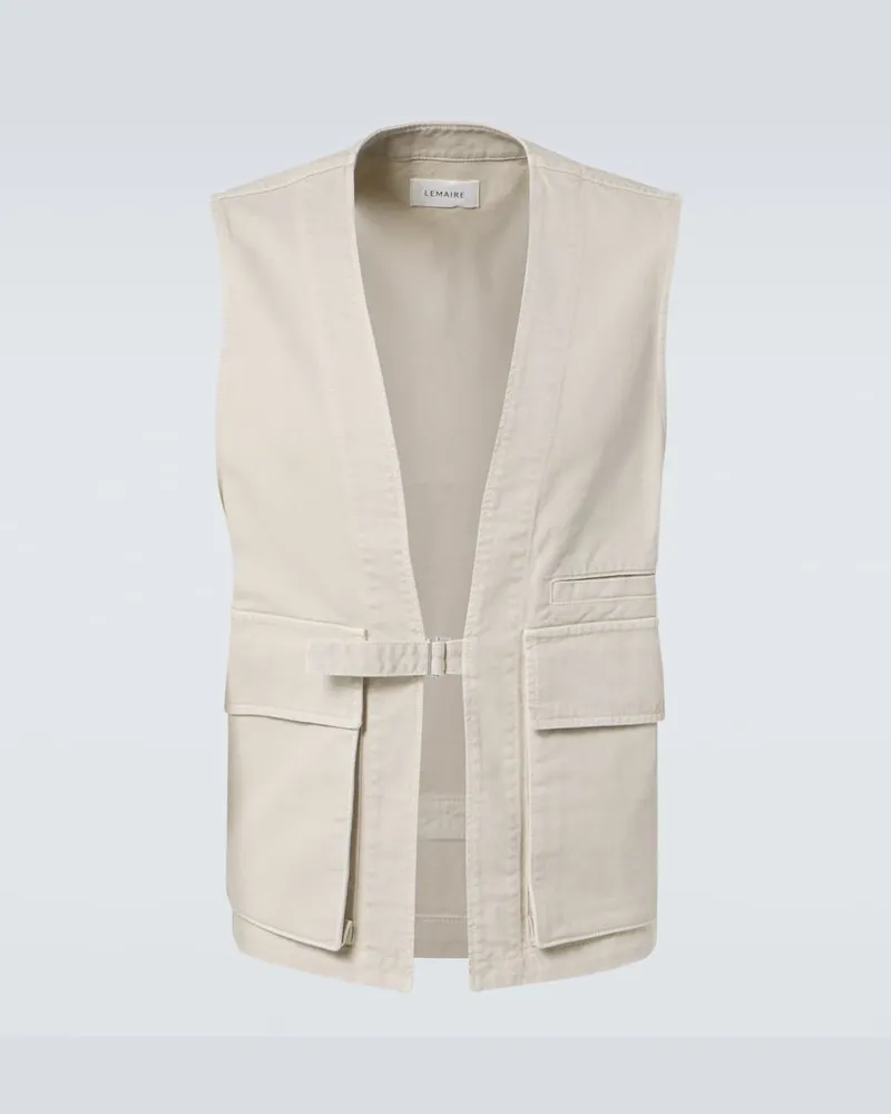 Christophe Lemaire Weste aus Baumwoll-Twill Nude