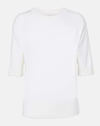 Jardin des Orangers T-Shirt aus Kaschmir Weiss