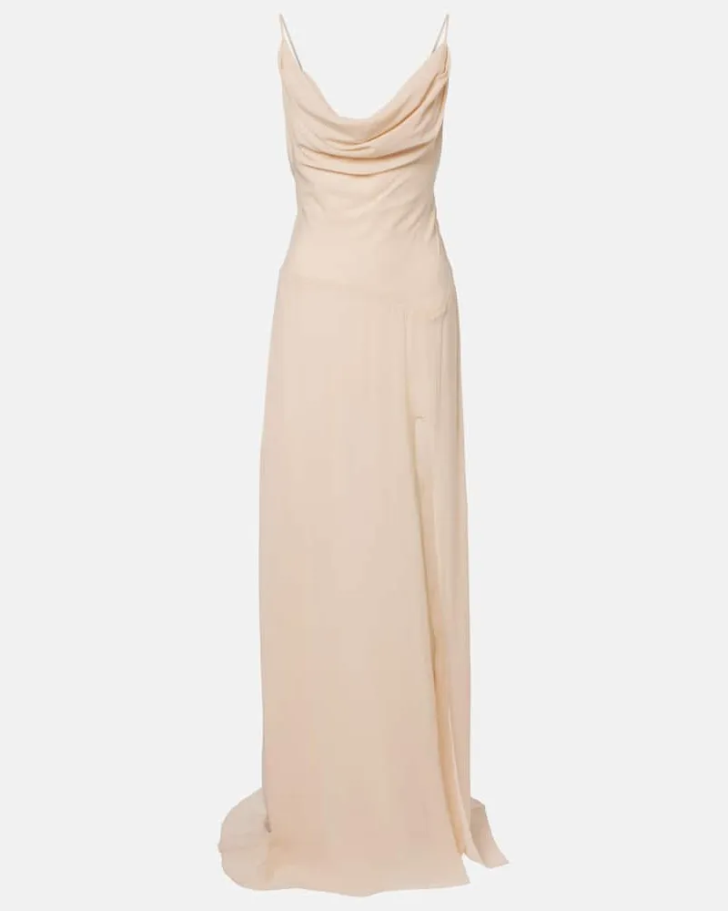 Blumarine Maxikleid aus Georgette Rosa