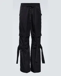 Dries van Noten Mid-Rise-Cargohose Schwarz