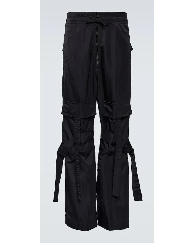 Dries van Noten Mid-Rise-Cargohose Schwarz