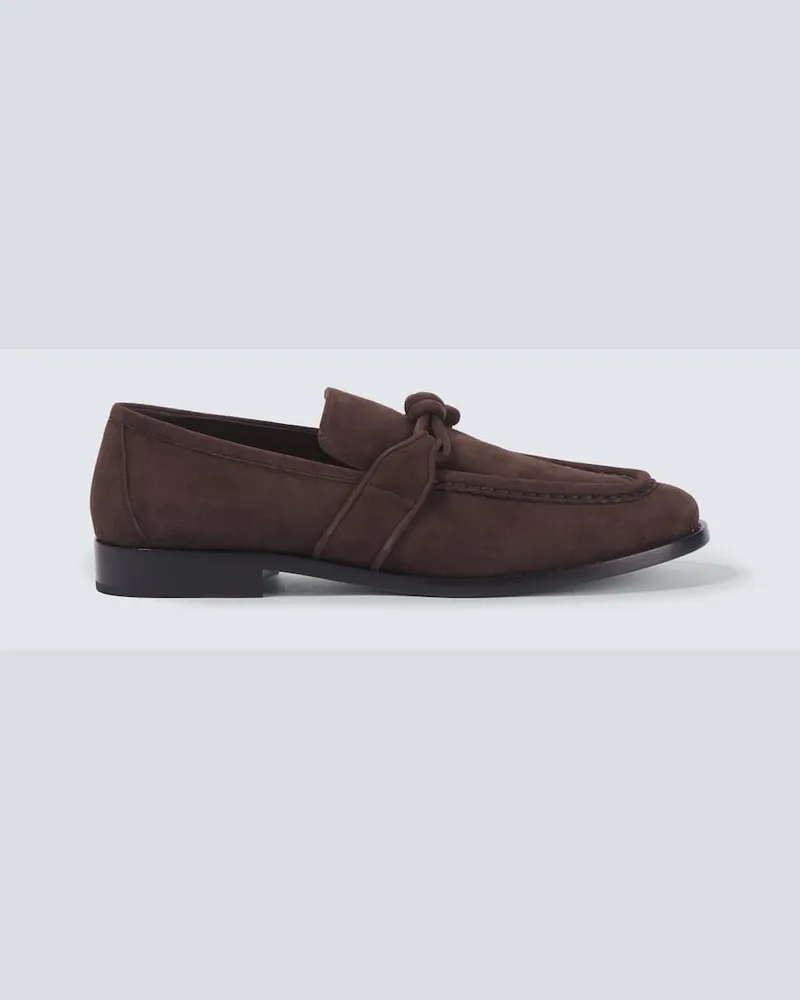 Bottega Veneta Loafers Astaire Knot aus Veloursleder Braun