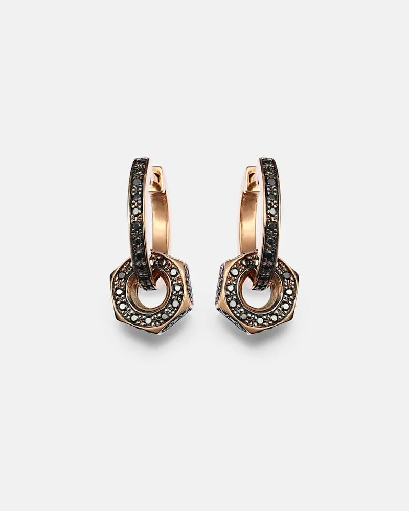 Ileana Makri Ohrringe Nut aus 18kt Roségold mit Diamanten Pink