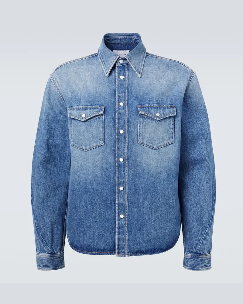 Givenchy Jeanshemd Couture Seam Blau
