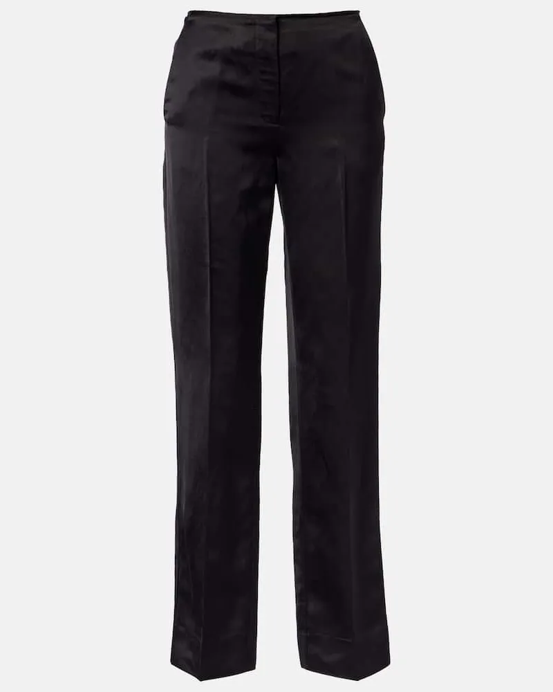 Totême Gerade Hose Schwarz