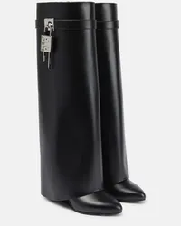 Givenchy Stiefel Shark Lock aus Leder Schwarz