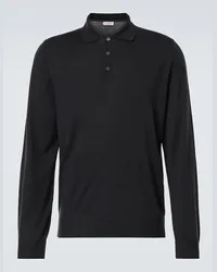 Canali Polopullover aus Kaschmir Schwarz