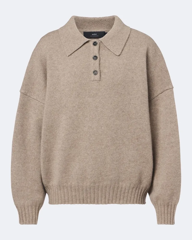 arch4 Polopullover Kings Road aus Kaschmir Beige
