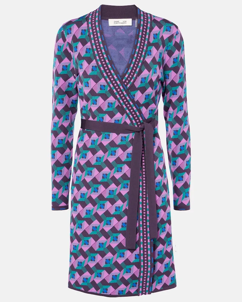 Diane von Furstenberg Wickelkleid Edwina aus Strick Lila