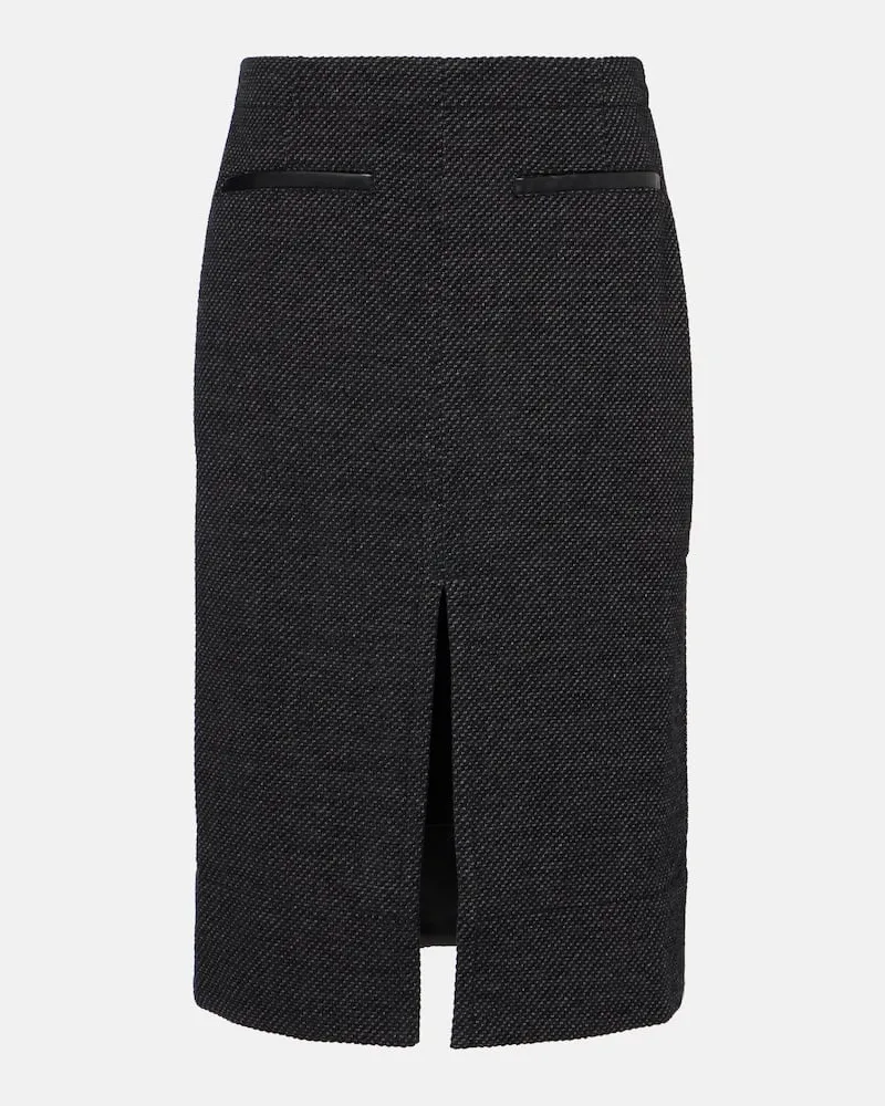 Proenza Schouler White Label Midirock Kingsley aus Twill Schwarz