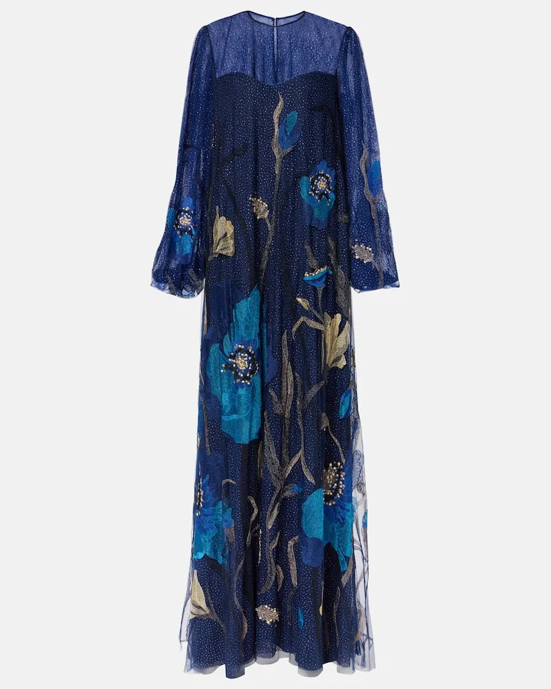 COSTARELLOS Kaftan Embr Blau