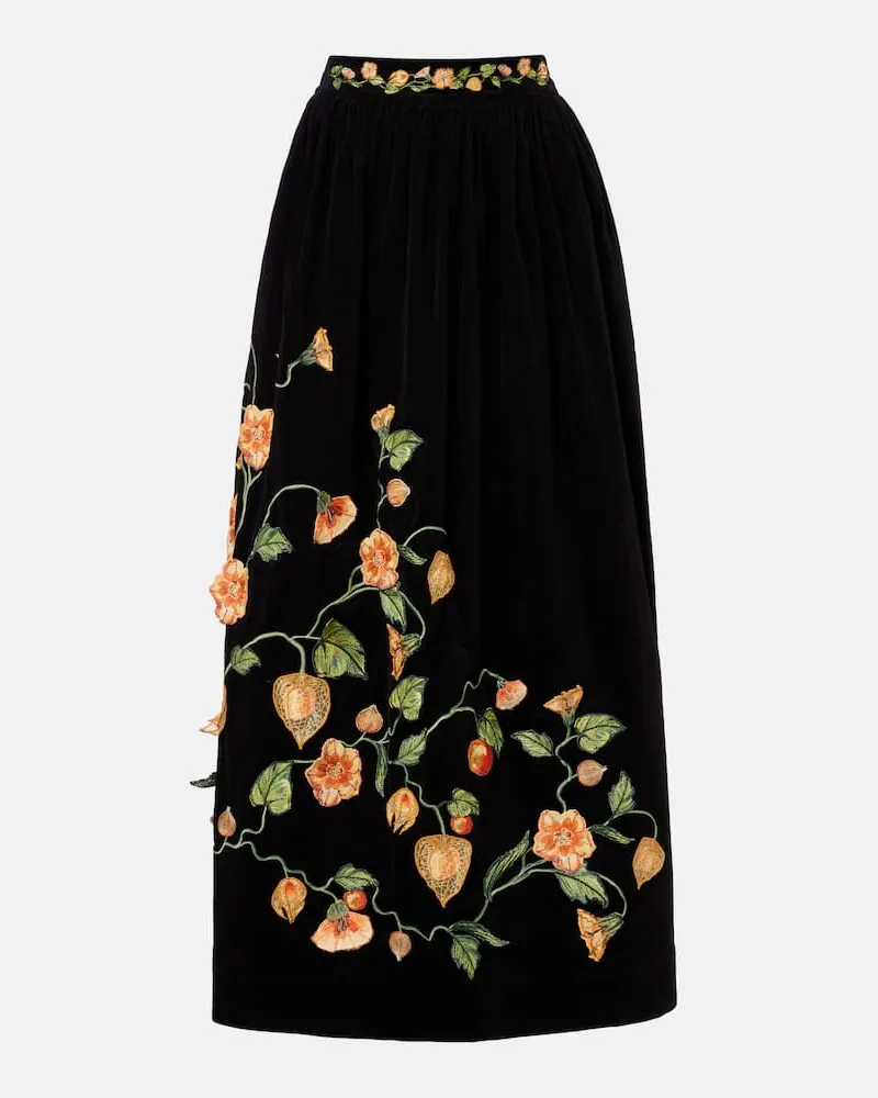 AGUA BENDITA Maxirock Tangelo aus einem Baumwollgemisch Schwarz