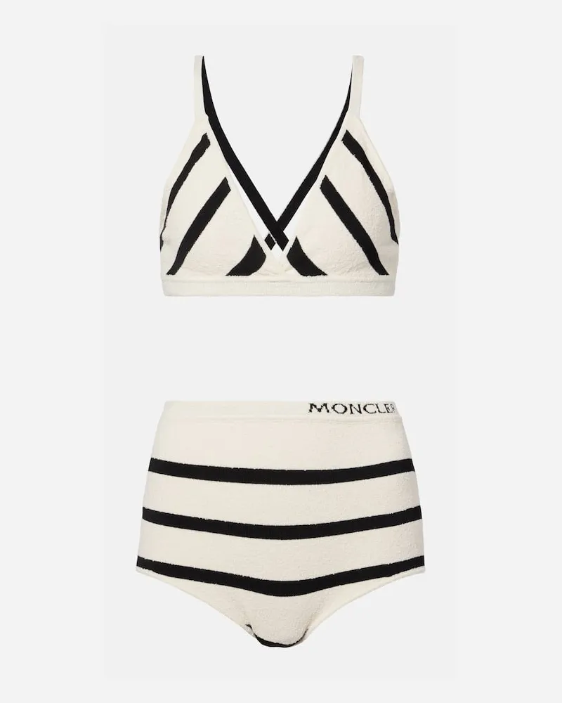 Moncler Set aus Bralette und Höschen Weiß