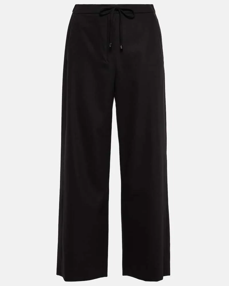 Max Mara Hose Floria aus Schurwolle Schwarz