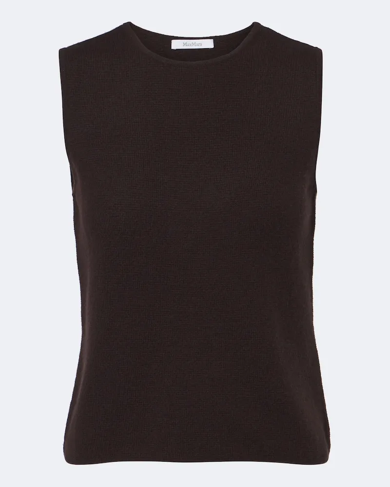 Max Mara Pullunder aus Wolle und Kaschmir Braun