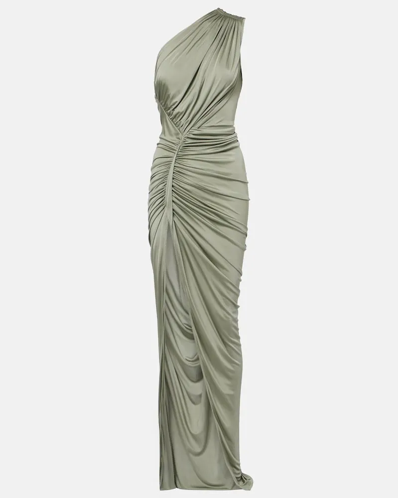 Rick Owens Asymmetrische Robe aus Jersey Grün