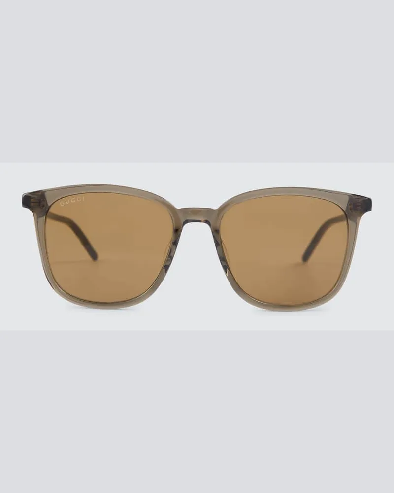 Gucci Eckige Sonnenbrille Braun