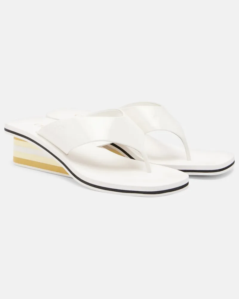 Chloé Chloé Wedge-Sandalen Swimming Cool aus Lackleder Weiß