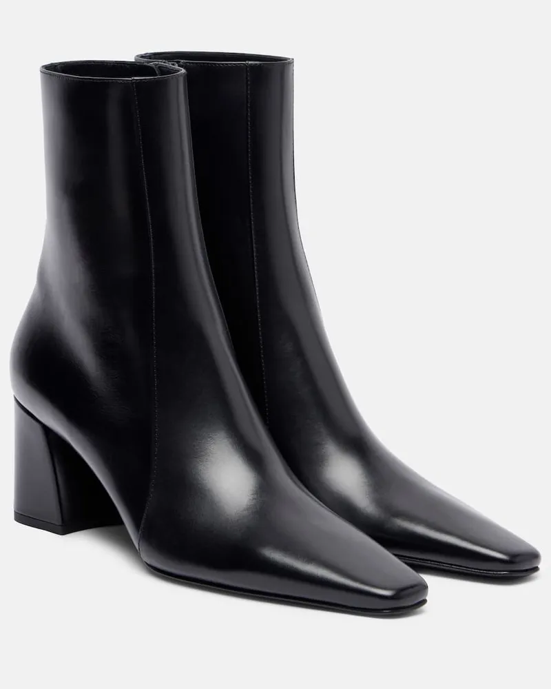 Saint Laurent Ankle Boots Rainer aus Leder Schwarz