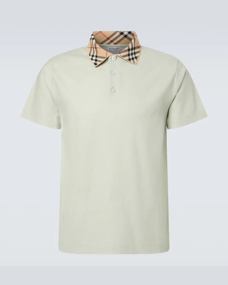 Burberry Polohemd aus Baumwoll-Piqué Grün