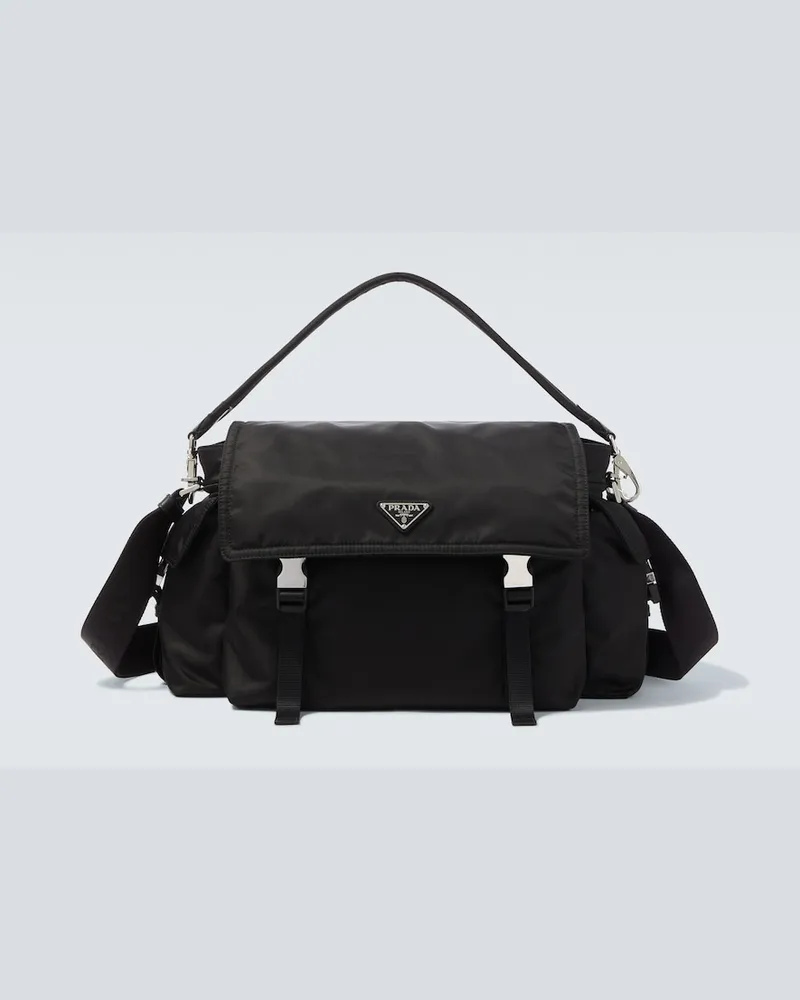 Prada Messenger Bag Prada Explore aus Re-Nylon Schwarz