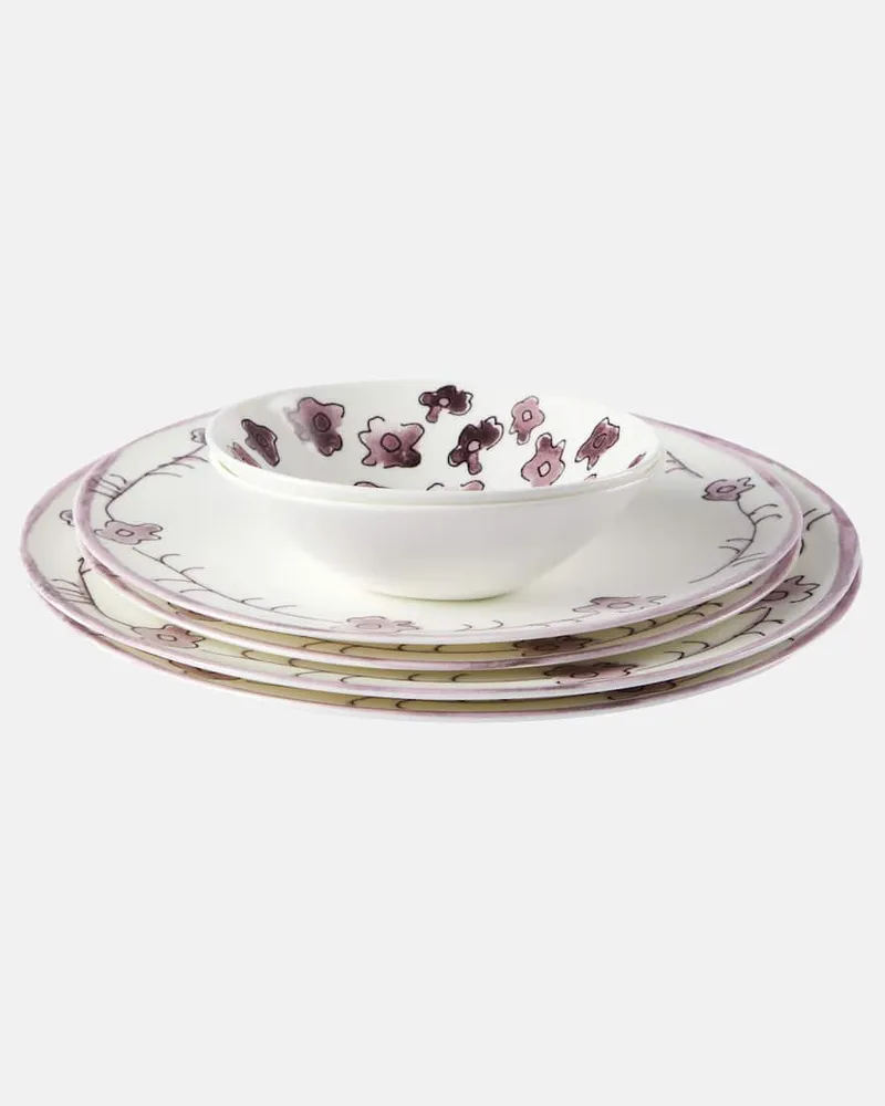 Serax Tafelservice Midnight Flowers Dark Viola by Marni Weiß