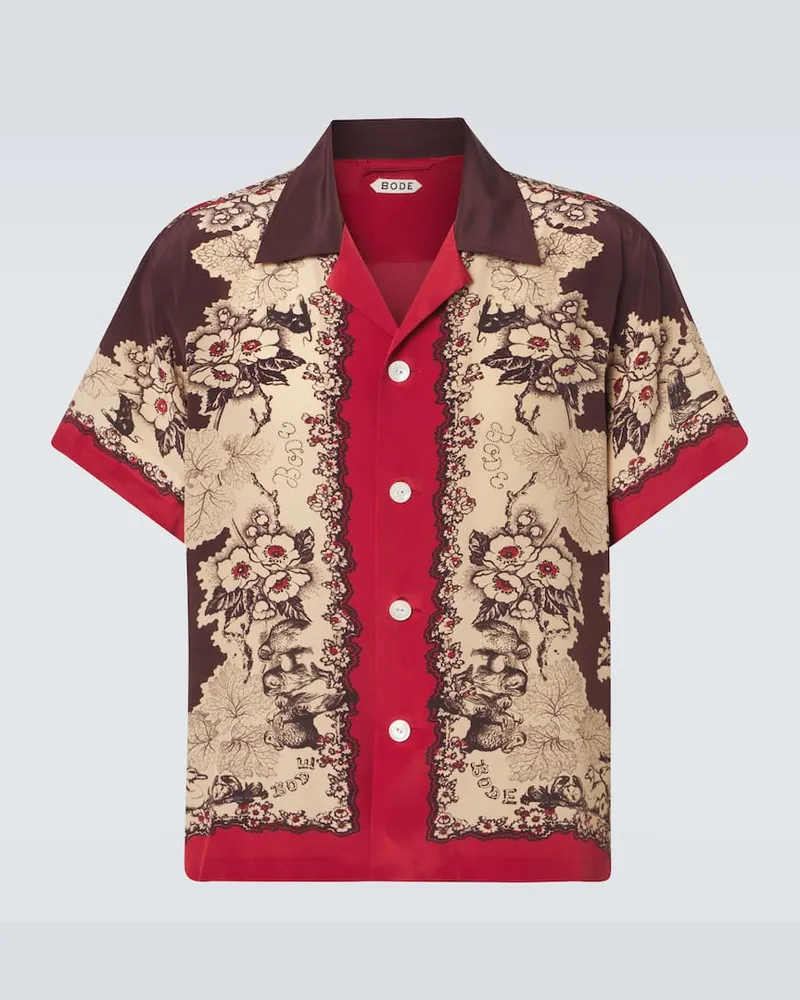 BODE Bedrucktes Hemd aus Seide Multicolor
