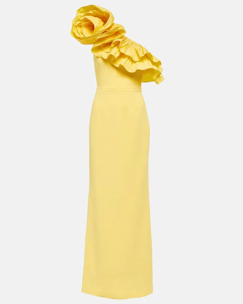 Rebecca Vallance Robe aus Crêpe Gelb