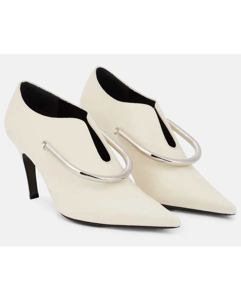 Jil Sander Verzierte Pumps aus Leder Beige