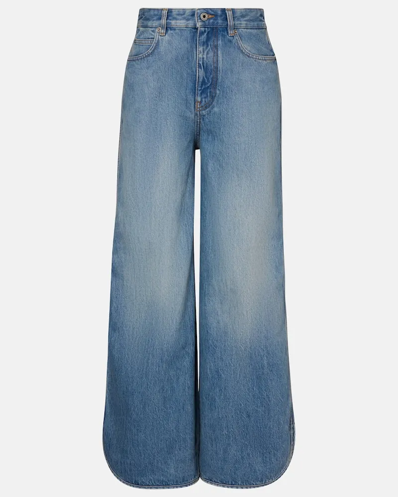 Loewe Mid-Rise Wide-Leg Jeans Blau