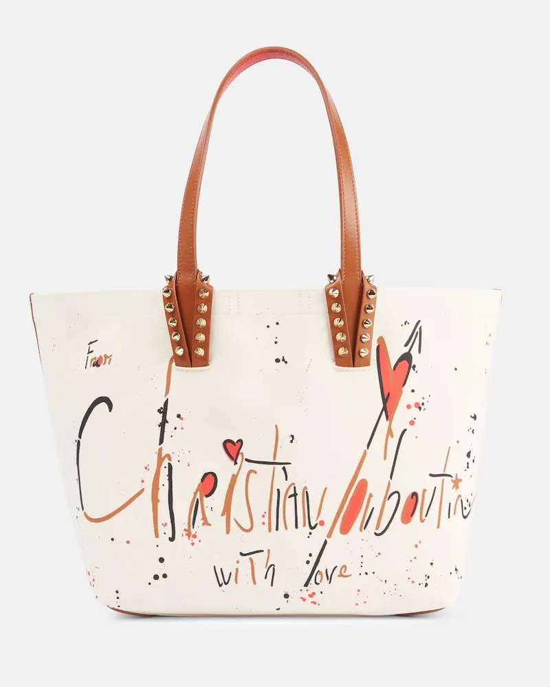 Christian Louboutin Tote Bag Cabata Large aus Canvas mit Leder Multicolor