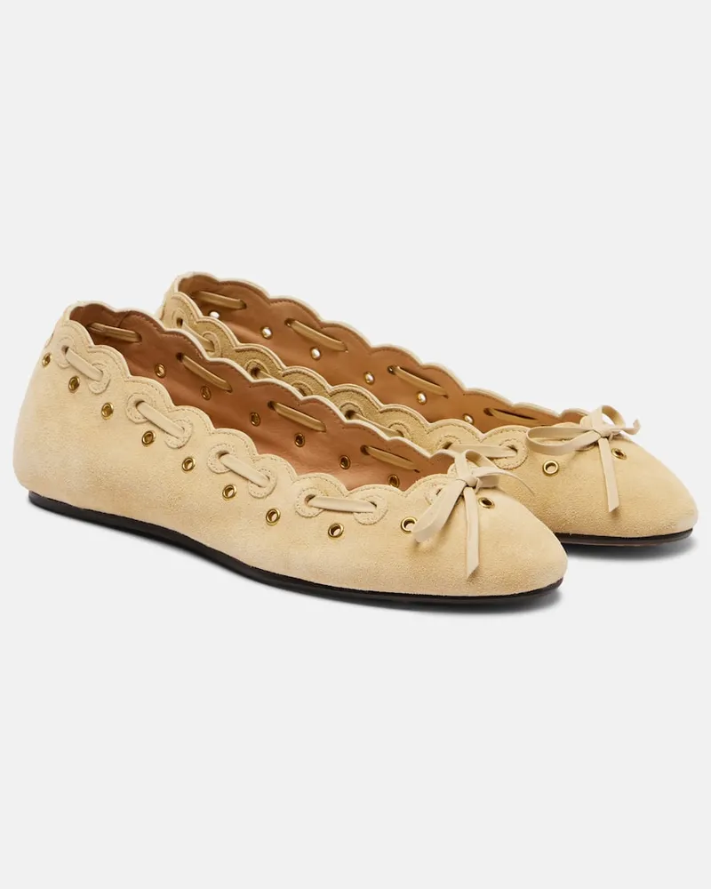 Isabel Marant Ballerinas Balfy aus Veloursleder Beige