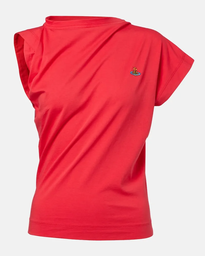 Vivienne Westwood Top Hebo Orb aus Baumwoll-Jersey Rot