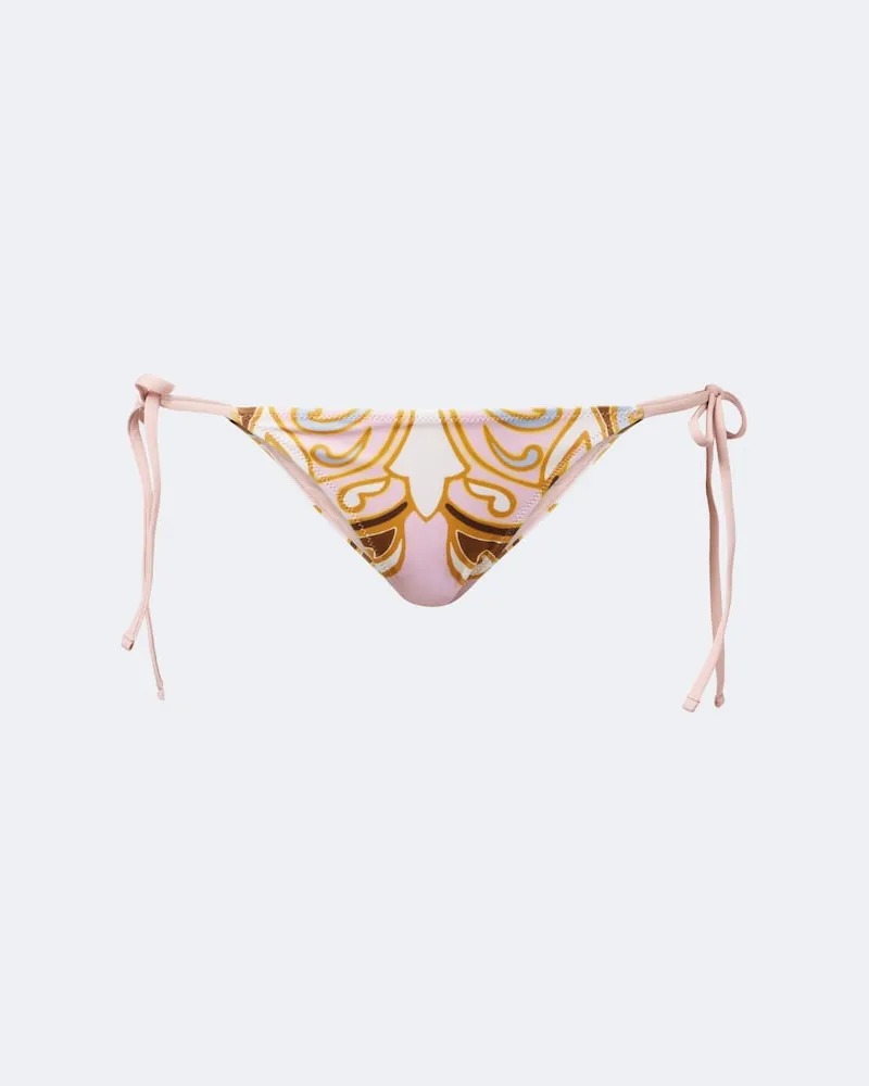 La DoubleJ Bedrucktes Bikini-Höschen Rosa