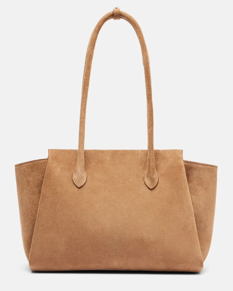 Aesther Ekme Schultertasche Ekme Small aus Veloursleder Braun