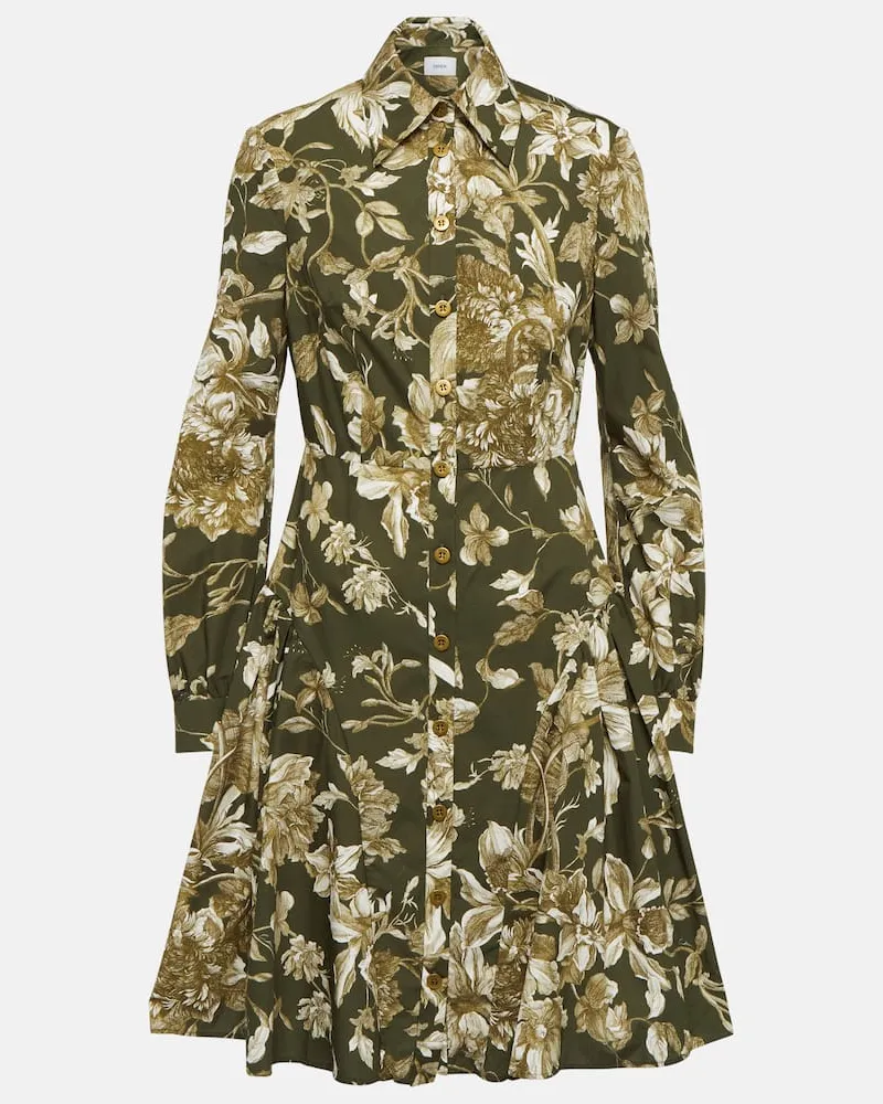 Erdem Hemdblusenkleid Apolonia aus Baumwolle Weiã