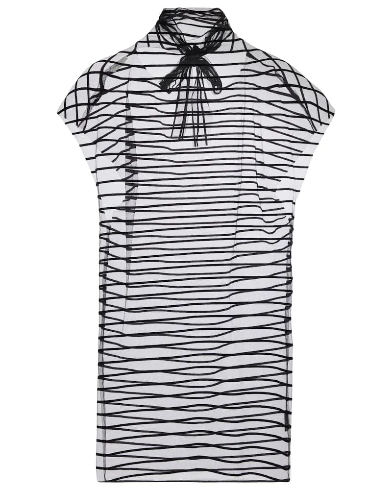 Dries van Noten Gestreiftes Top aus Mesh Multicolor