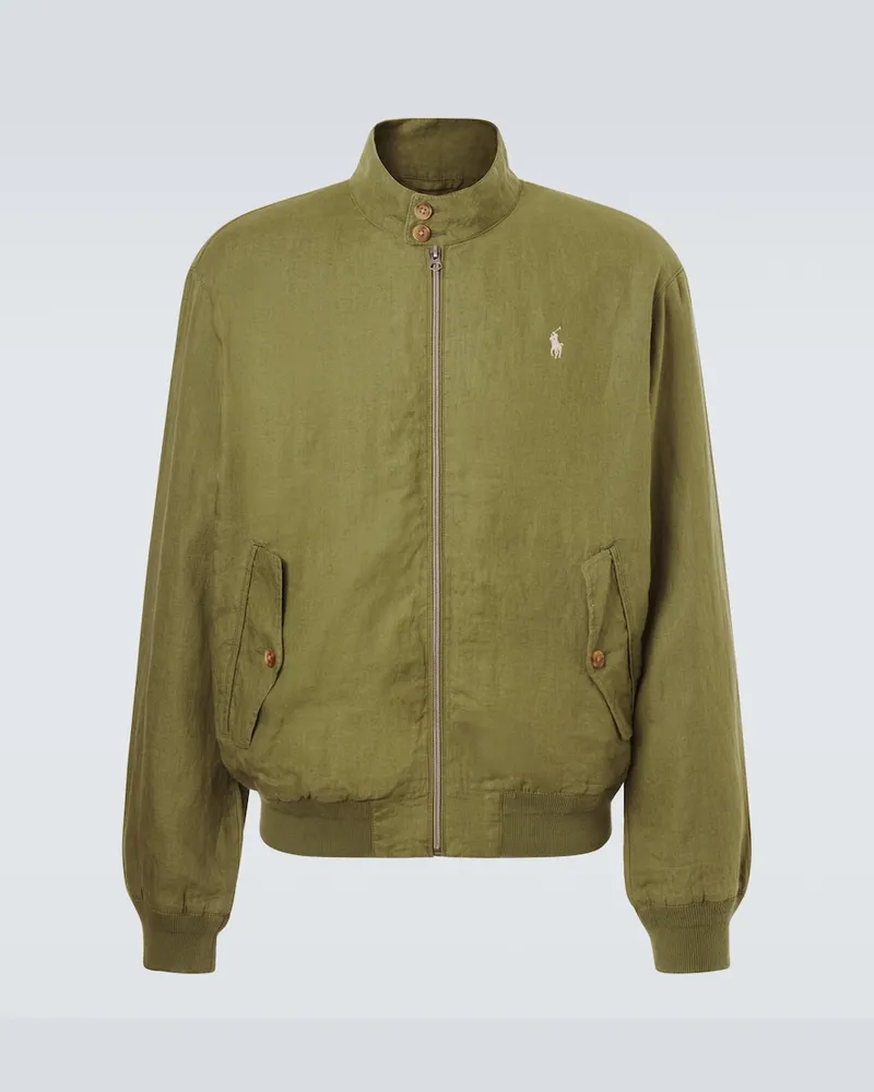 Ralph Lauren Jacke aus Leinen Grün