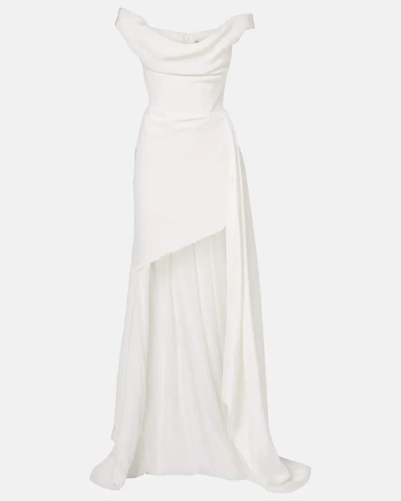 Vivienne Westwood Bridal Off-Shoulder-Minikleid Comet aus Seide Weiß