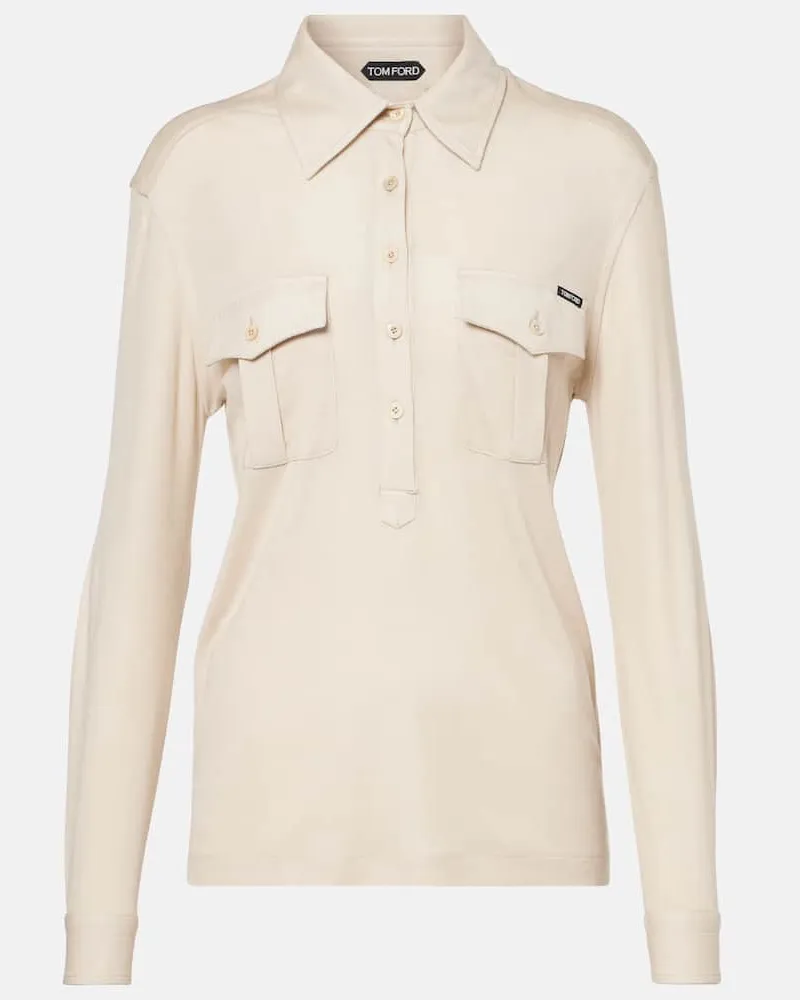 Tom Ford Top aus Jersey Beige