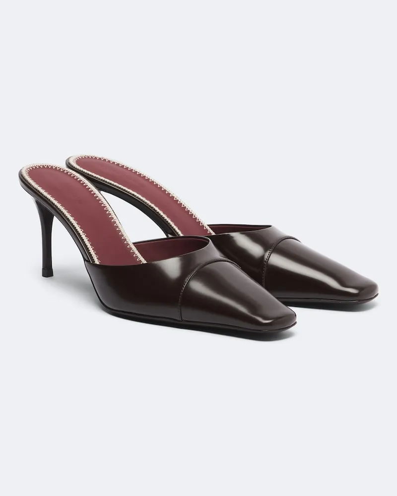 Magda Butrym Mules aus Leder Braun