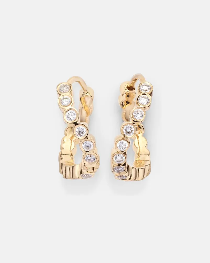 Sophie Bille Brahe Ohrringe Petite Courant aus 18kt Gelbgold mit Diamanten Gold