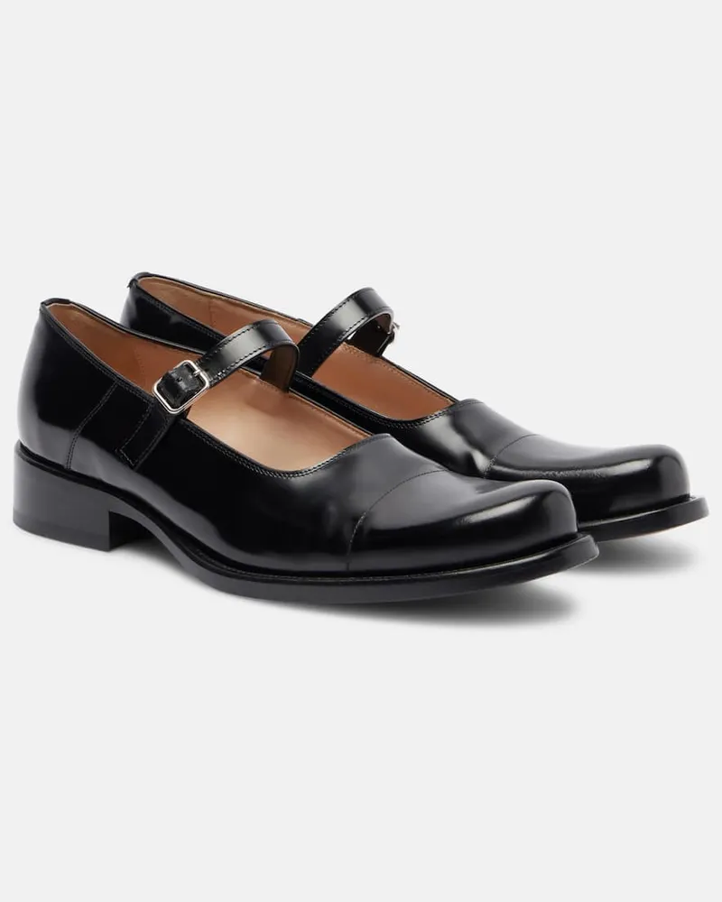 The Row Mary-Jane-Ballerinas Kai aus Leder Schwarz