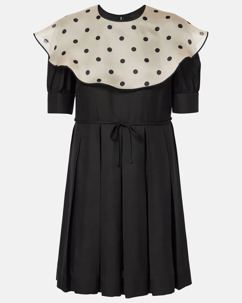 Valentino Garavani Minikleid aus Seide Schwarz