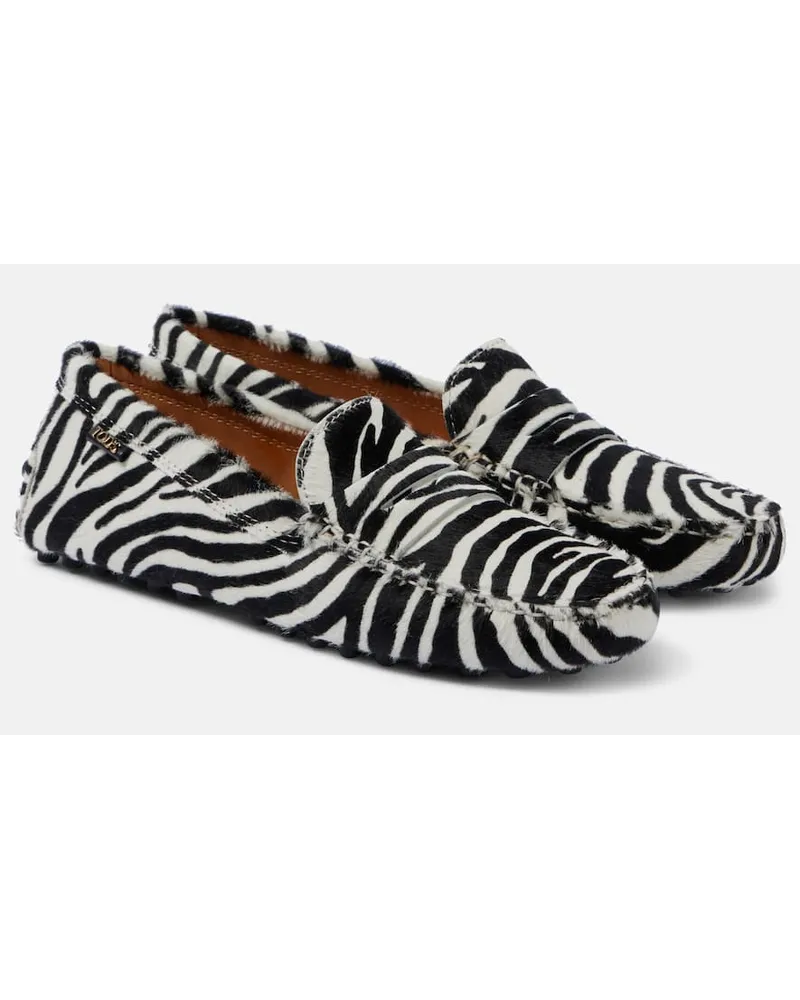 TOD'S Mokassins Gommino aus Kalbshaar Schwarz